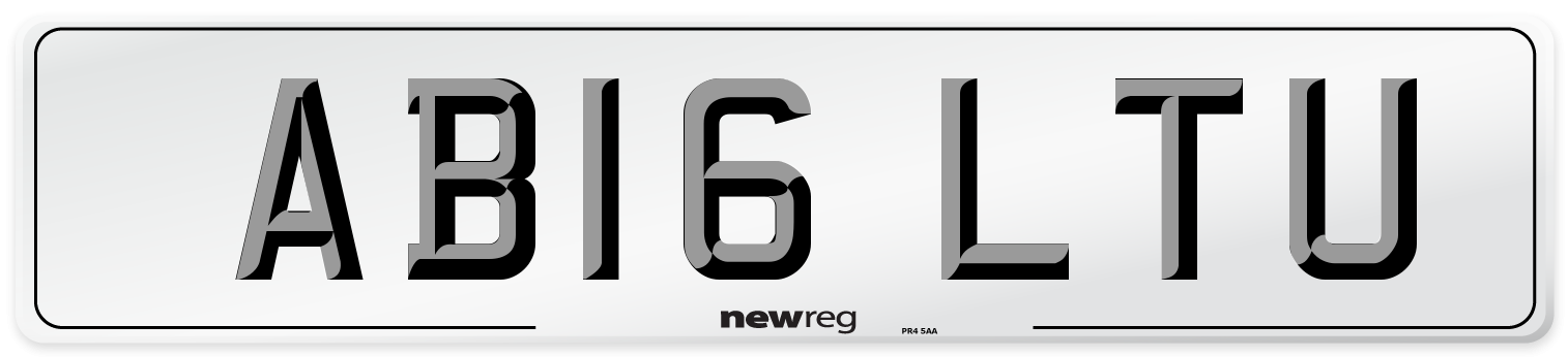 AB16 LTU Number Plate from New Reg